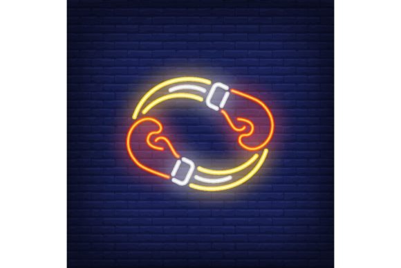 Download Neon Icon of Boxing Competition. Protect - Premium Resources
