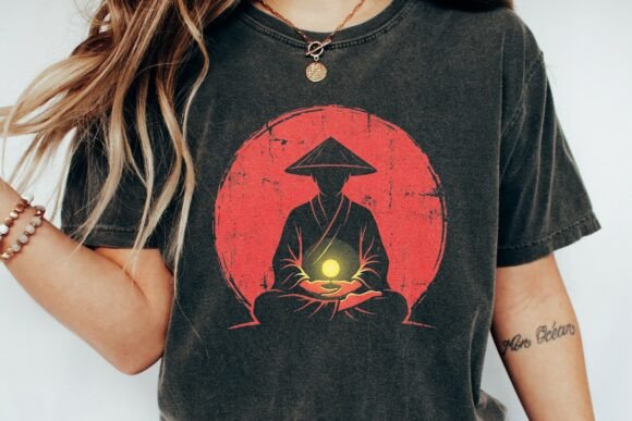 Download Zen Monk Meditating Glowing Orb - Zen Collection
