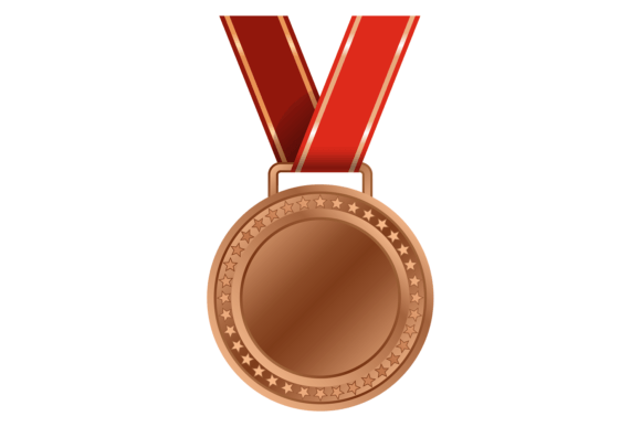 Download Bronze Medal on Red Ribbon. Competition - Premium Resources