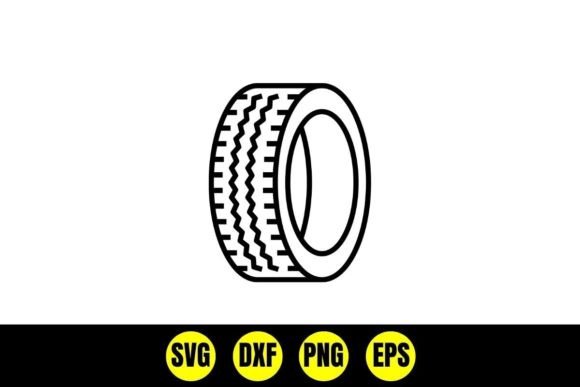 Download Car Tire and Wheel Silhouette I Tire SVG - Silhouette Collection